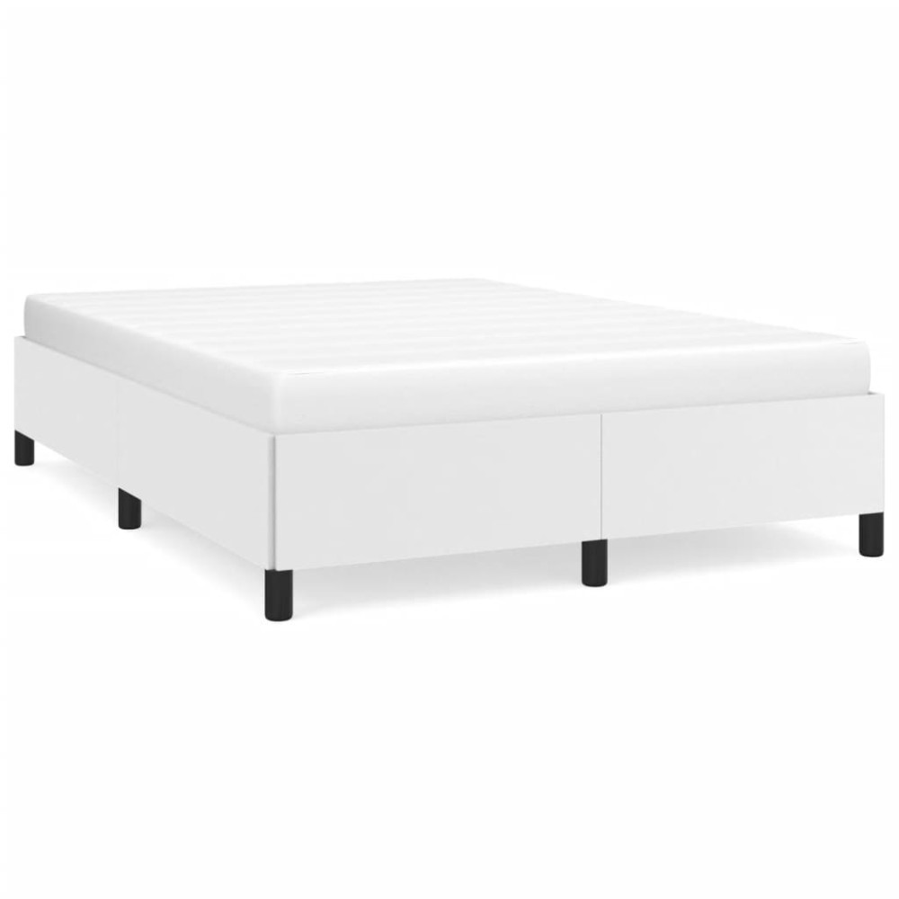 vidaXL Πλαίσιο Κρεβατιού Λευκό 140x200 εκ. από Συνθετικό Δέρμα