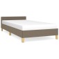 vidaXL Πλαίσιο Κρεβατιού με Κεφαλάρι Taupe 80x200 εκ. Υφασμάτινο