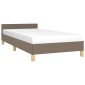 vidaXL Πλαίσιο Κρεβατιού με Κεφαλάρι Taupe 80x200 εκ. Υφασμάτινο