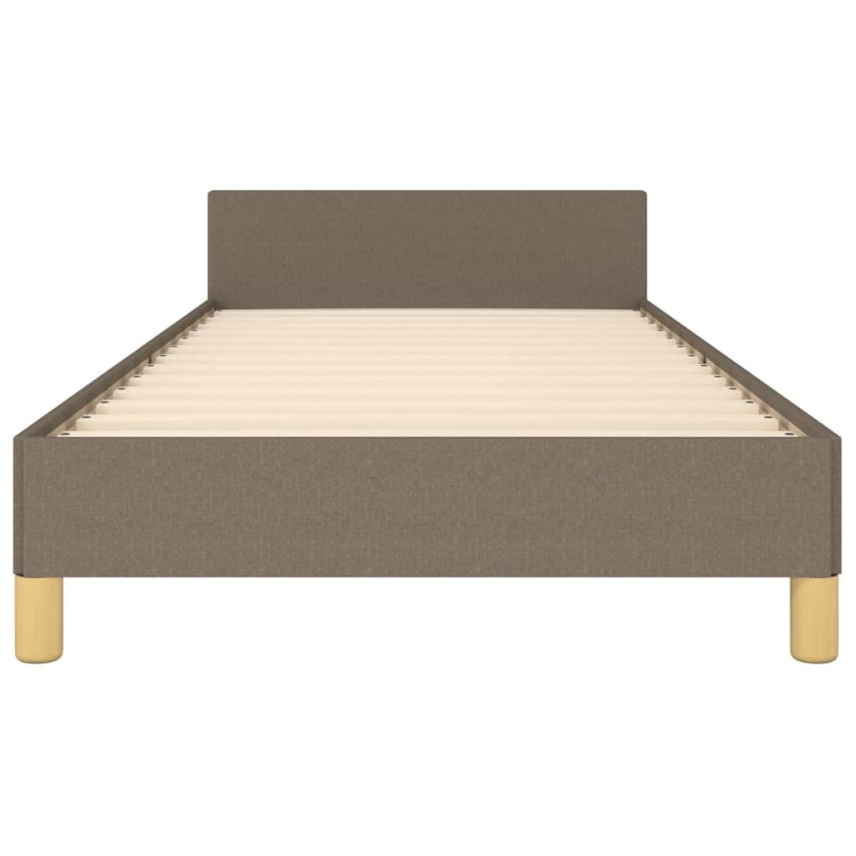 vidaXL Πλαίσιο Κρεβατιού με Κεφαλάρι Taupe 90x190 εκ. Υφασμάτινο