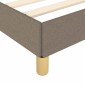 vidaXL Πλαίσιο Κρεβατιού με Κεφαλάρι Taupe 90x190 εκ. Υφασμάτινο