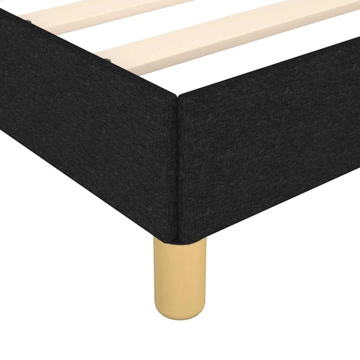 vidaXL Πλαίσιο Κρεβατιού με Κεφαλάρι Μαύρο 120x200 εκ. Υφασμάτινο