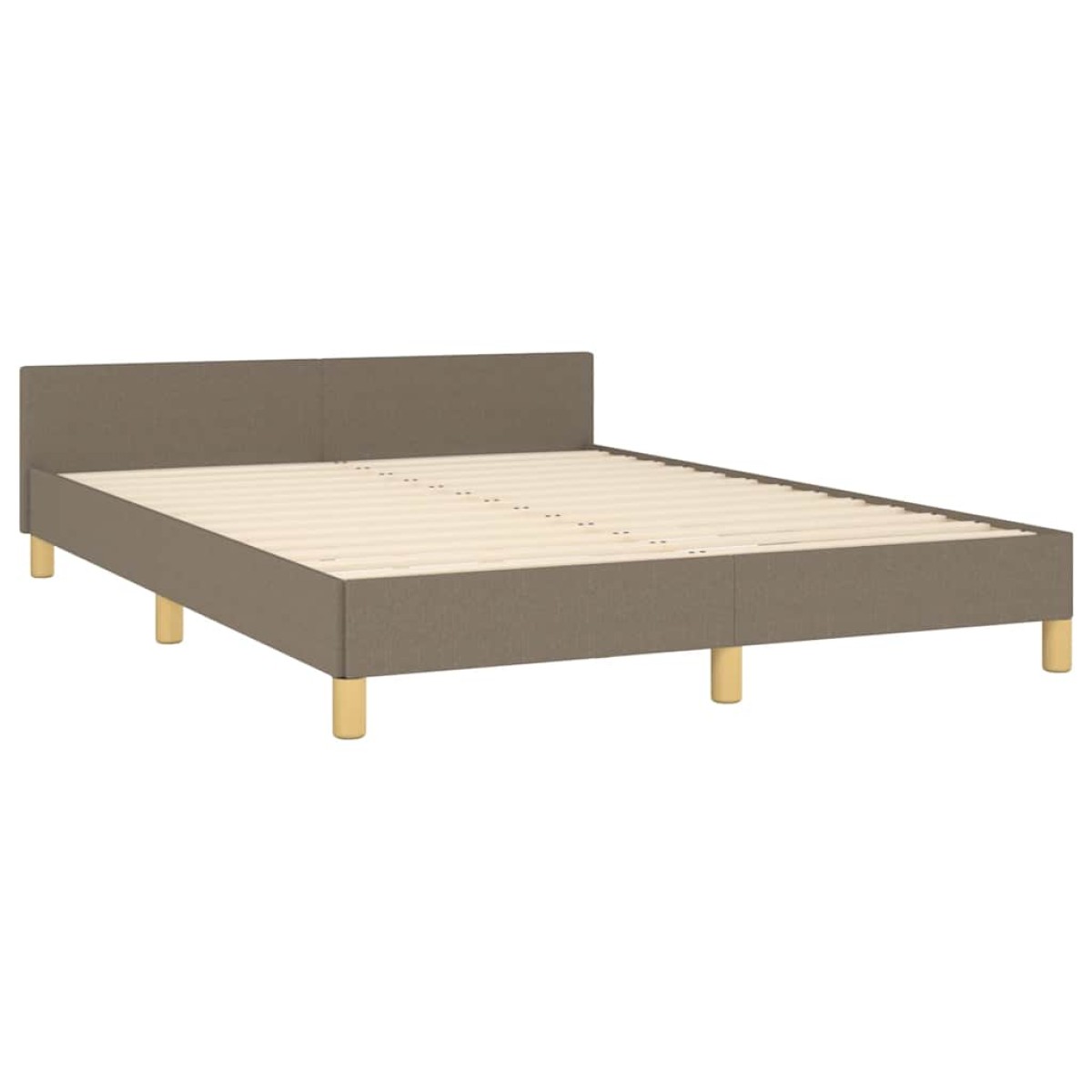 vidaXL Πλαίσιο Κρεβατιού με Κεφαλάρι Taupe 140x200 εκ. Υφασμάτινο