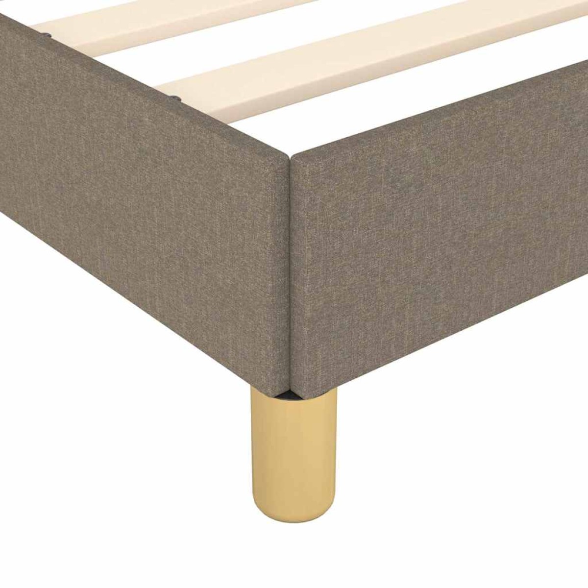vidaXL Πλαίσιο Κρεβατιού με Κεφαλάρι Taupe 140x200 εκ. Υφασμάτινο