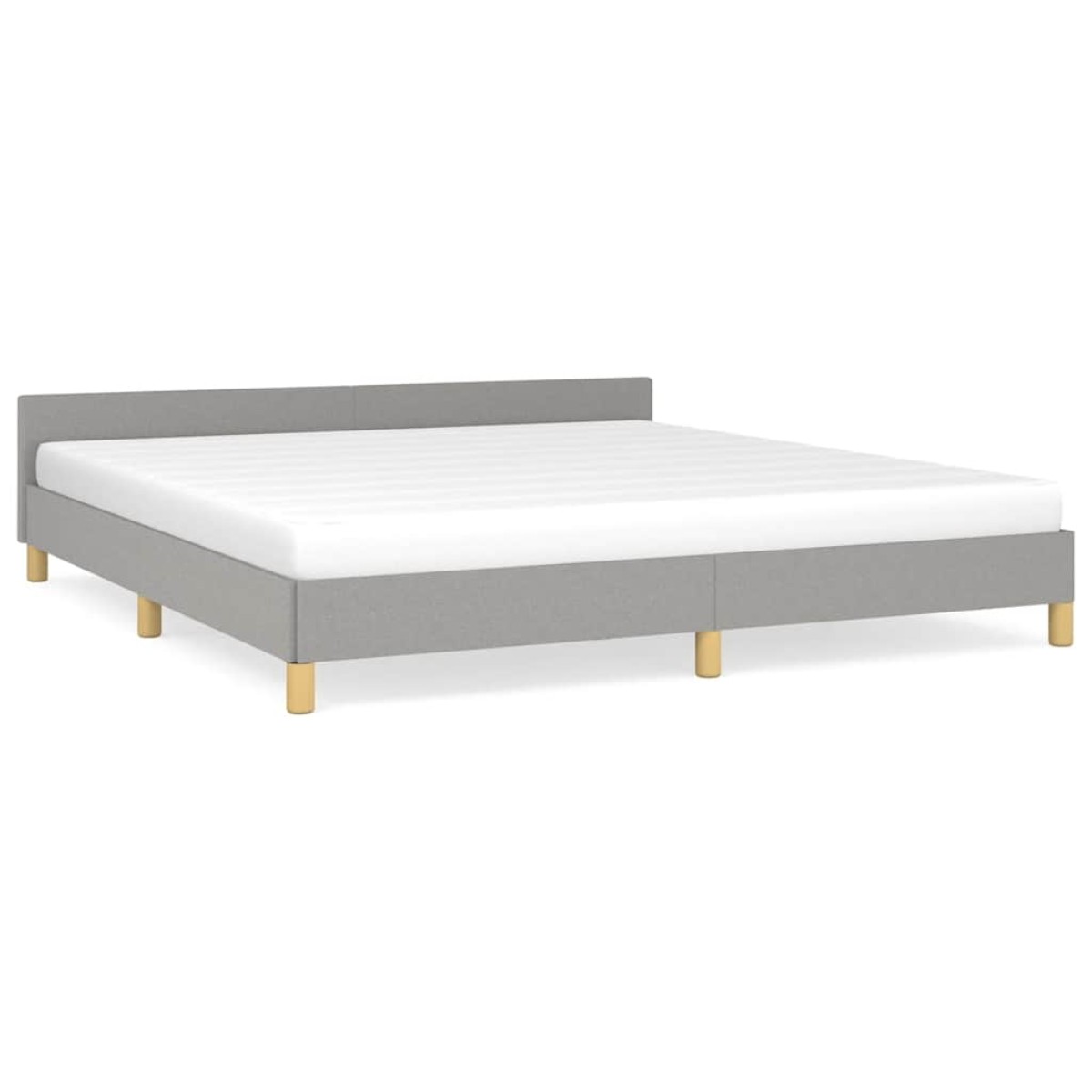 vidaXL Πλαίσιο Κρεβατιού με Κεφαλάρι Αν. Γκρι 180x200 εκ. Υφασμάτινο
