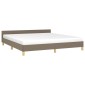 vidaXL Πλαίσιο Κρεβατιού με Κεφαλάρι Taupe 180x200 εκ. Υφασμάτινο