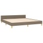 vidaXL Πλαίσιο Κρεβατιού με Κεφαλάρι Taupe 180x200 εκ. Υφασμάτινο