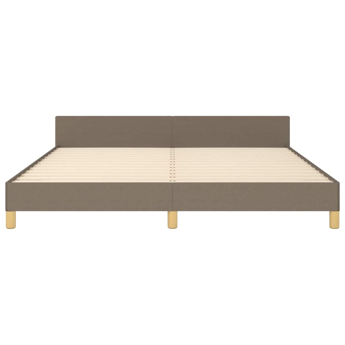 vidaXL Πλαίσιο Κρεβατιού με Κεφαλάρι Taupe 180x200 εκ. Υφασμάτινο
