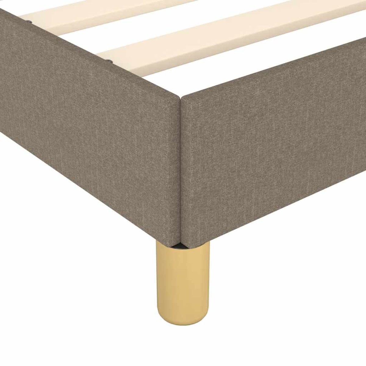 vidaXL Πλαίσιο Κρεβατιού με Κεφαλάρι Taupe 180x200 εκ. Υφασμάτινο