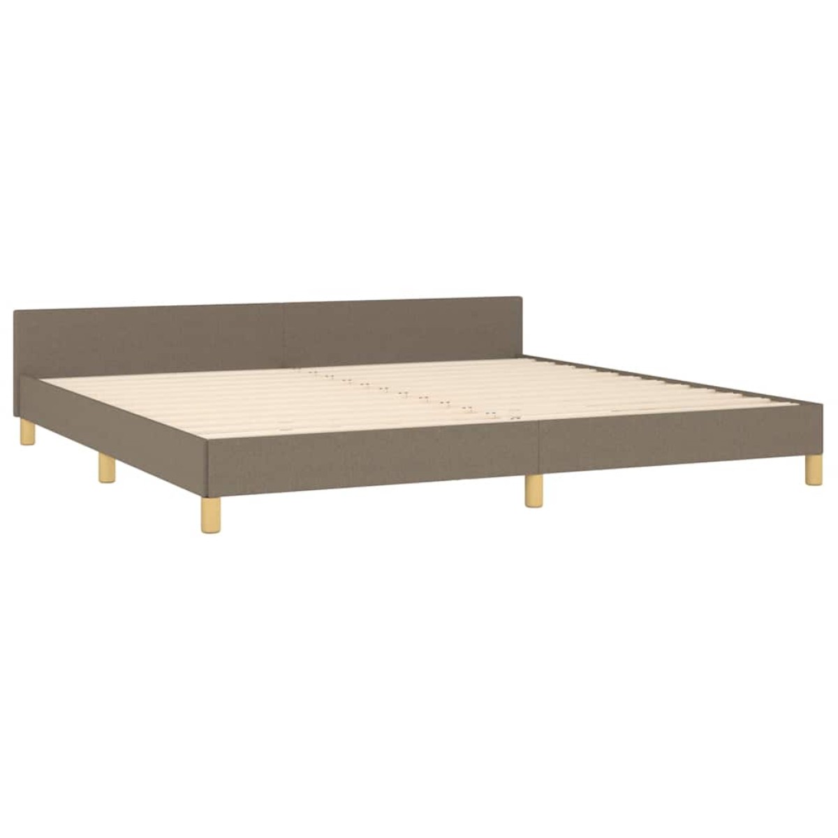 vidaXL Πλαίσιο Κρεβατιού με Κεφαλάρι Taupe 200x200 εκ. Υφασμάτινο