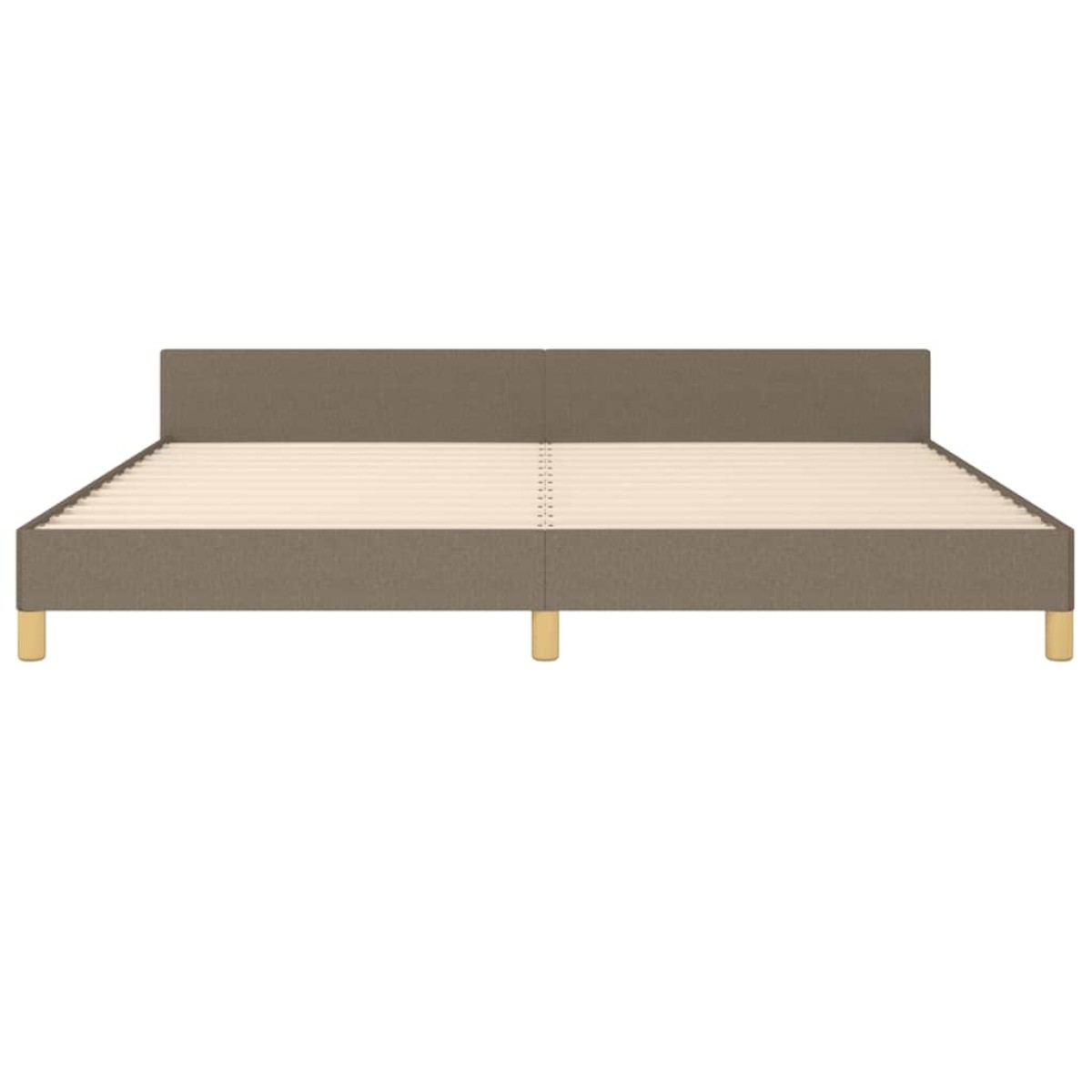 vidaXL Πλαίσιο Κρεβατιού με Κεφαλάρι Taupe 200x200 εκ. Υφασμάτινο