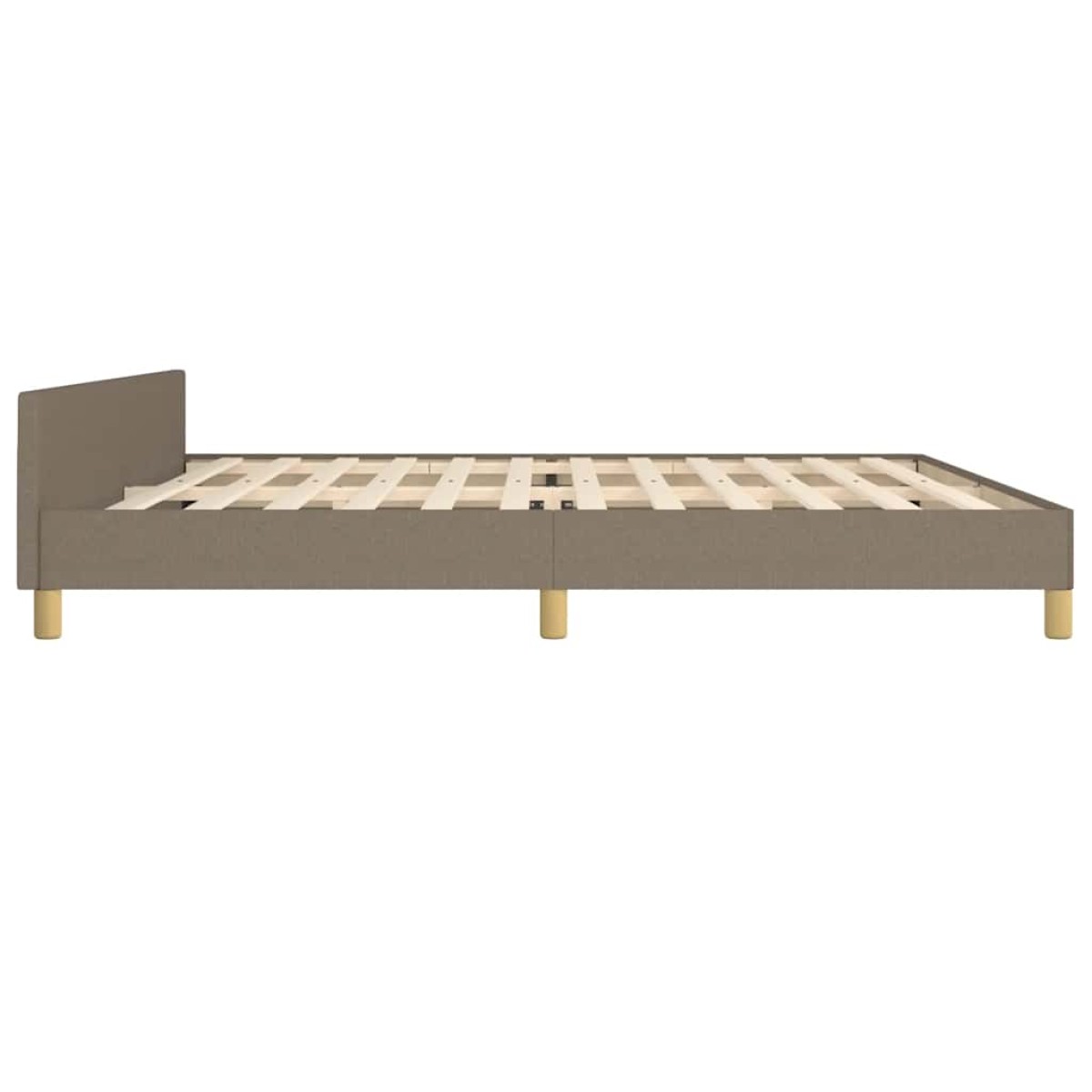 vidaXL Πλαίσιο Κρεβατιού με Κεφαλάρι Taupe 200x200 εκ. Υφασμάτινο