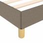 vidaXL Πλαίσιο Κρεβατιού με Κεφαλάρι Taupe 200x200 εκ. Υφασμάτινο