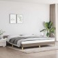 vidaXL Πλαίσιο Κρεβατιού με Κεφαλάρι Taupe 200x200 εκ. Υφασμάτινο