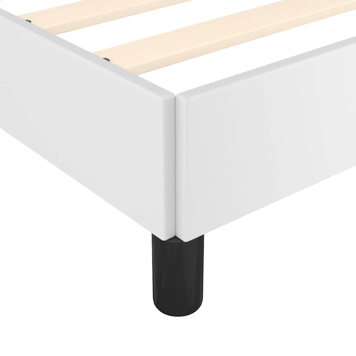 vidaXL Πλαίσιο Κρεβατιού με Κεφαλάρι Λευκό 140x200 εκ. Συνθετικό Δέρμα
