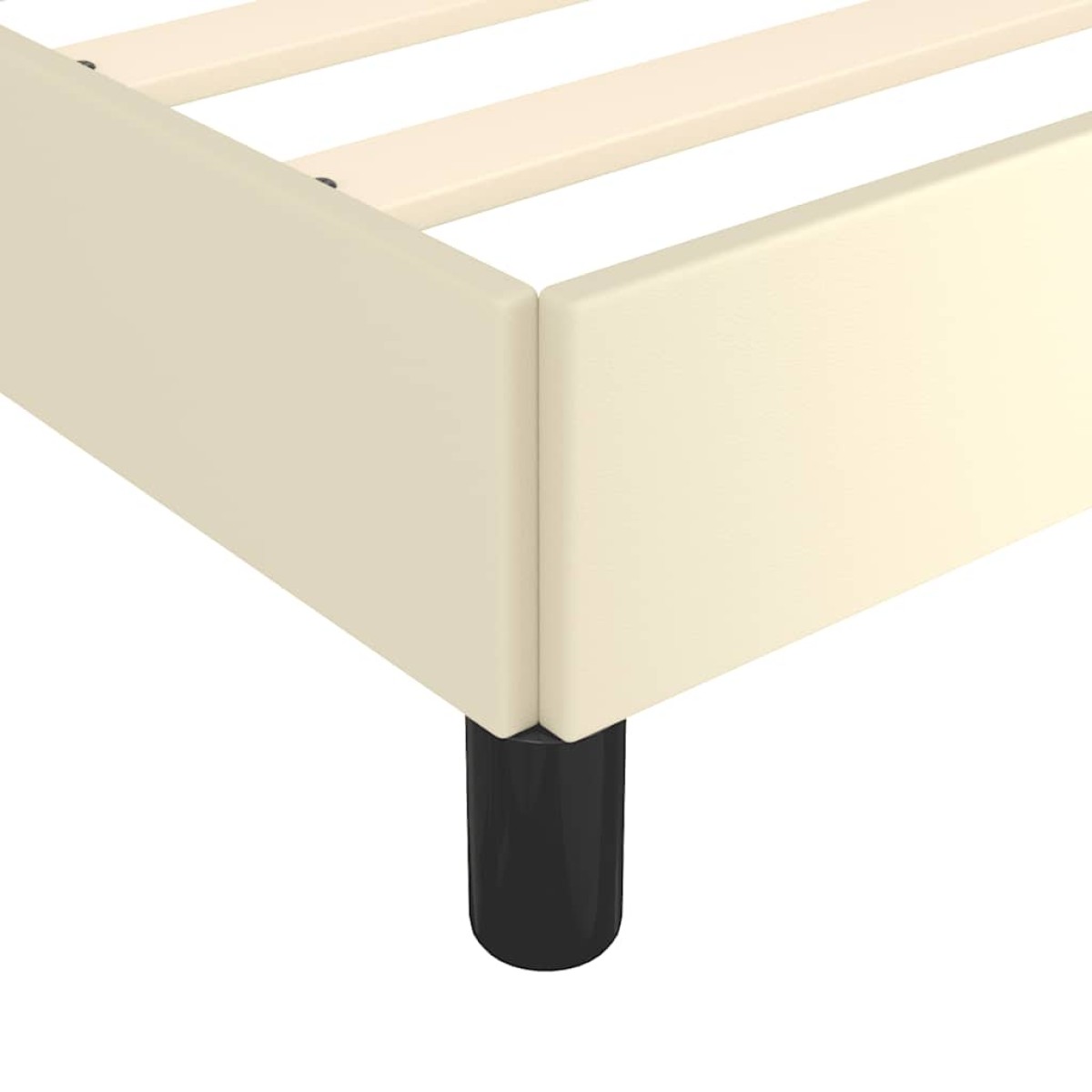 vidaXL Πλαίσιο Κρεβατιού με Κεφαλάρι Κρεμ 140x200 εκ. Συνθετικό Δέρμα