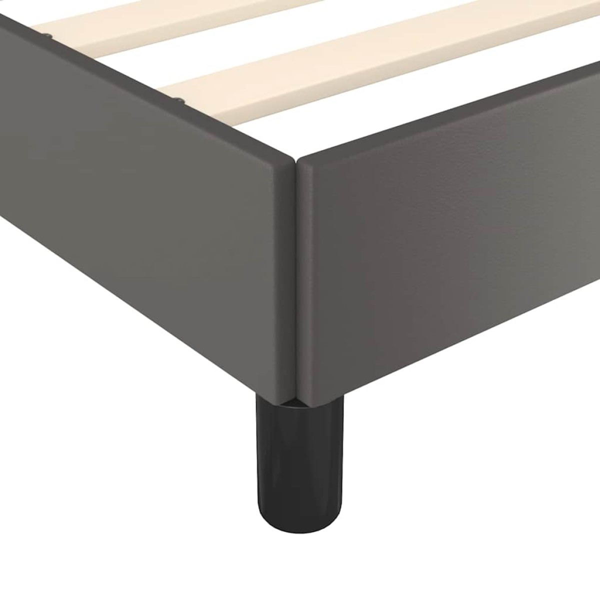 vidaXL Πλαίσιο Κρεβατιού με Κεφαλάρι Γκρι 140x200 εκ. Συνθετικό Δέρμα