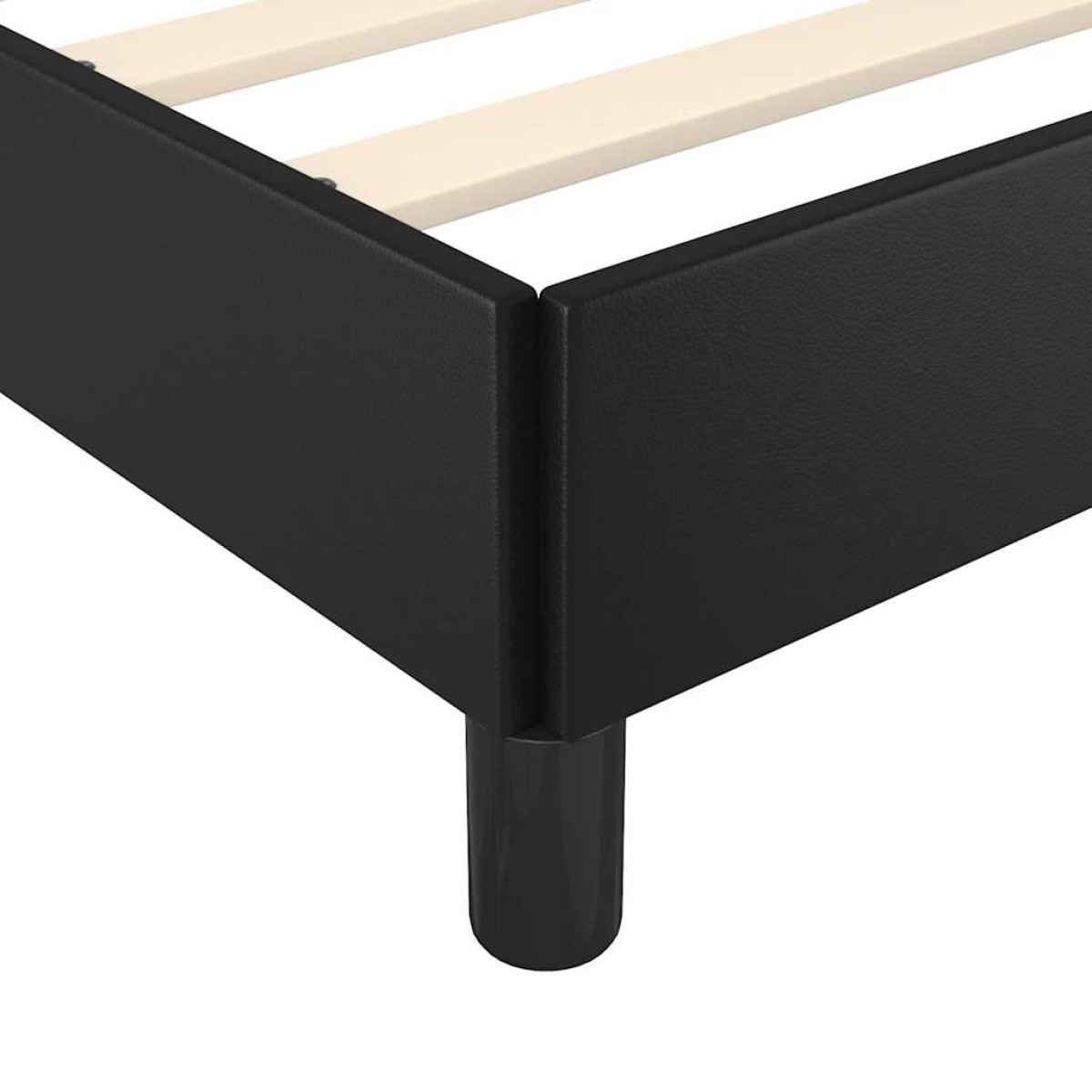 vidaXL Πλαίσιο Κρεβατιού με Κεφαλάρι Μαύρο 180x200 εκ. Συνθετικό Δέρμα