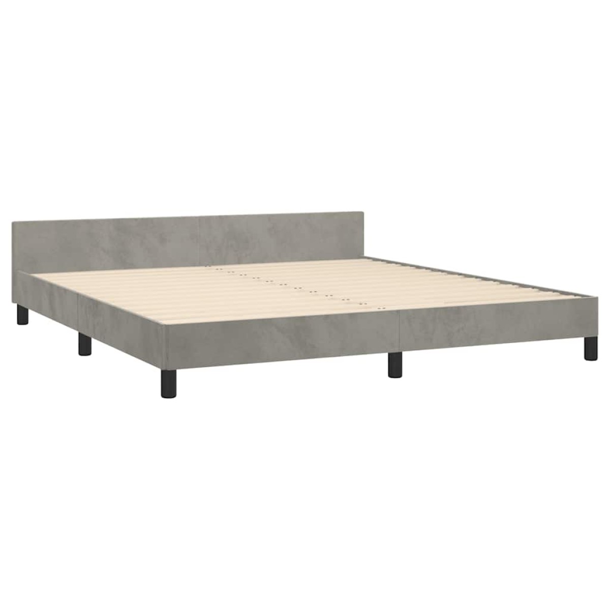 vidaXL Πλαίσιο Κρεβατιού με Κεφαλάρι Αν. Γκρι 180x200 εκ. Βελούδινο
