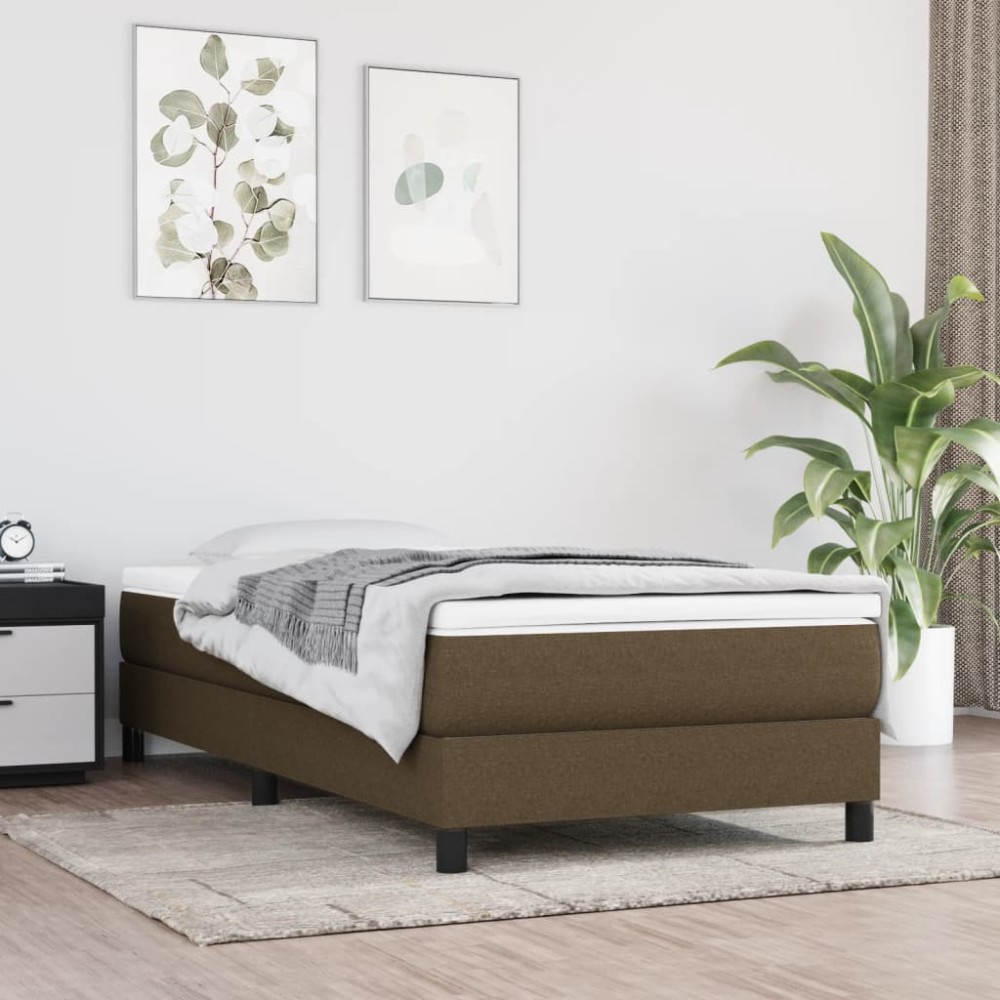 vidaXL Στρώμα με Pocket Springs Μεσαίας Σκληρότητας Σκούρο Καφέ 80x200x20 εκ. Υφασμάτινο