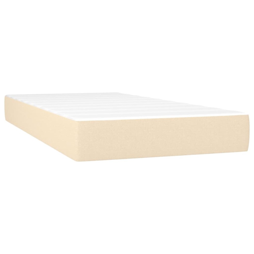 vidaXL Στρώμα με Pocket Springs Μεσαίας Σκληρότητας Κρεμ 80 x 200 x 20 εκ. Υφασμάτινο
