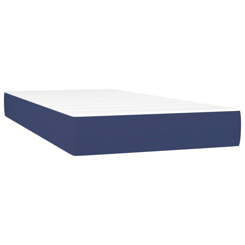 vidaXL Στρώμα με Pocket Springs Μεσαίας Σκληρότητας Μπλε 80 x 200 x 20 εκ. Υφασμάτινο