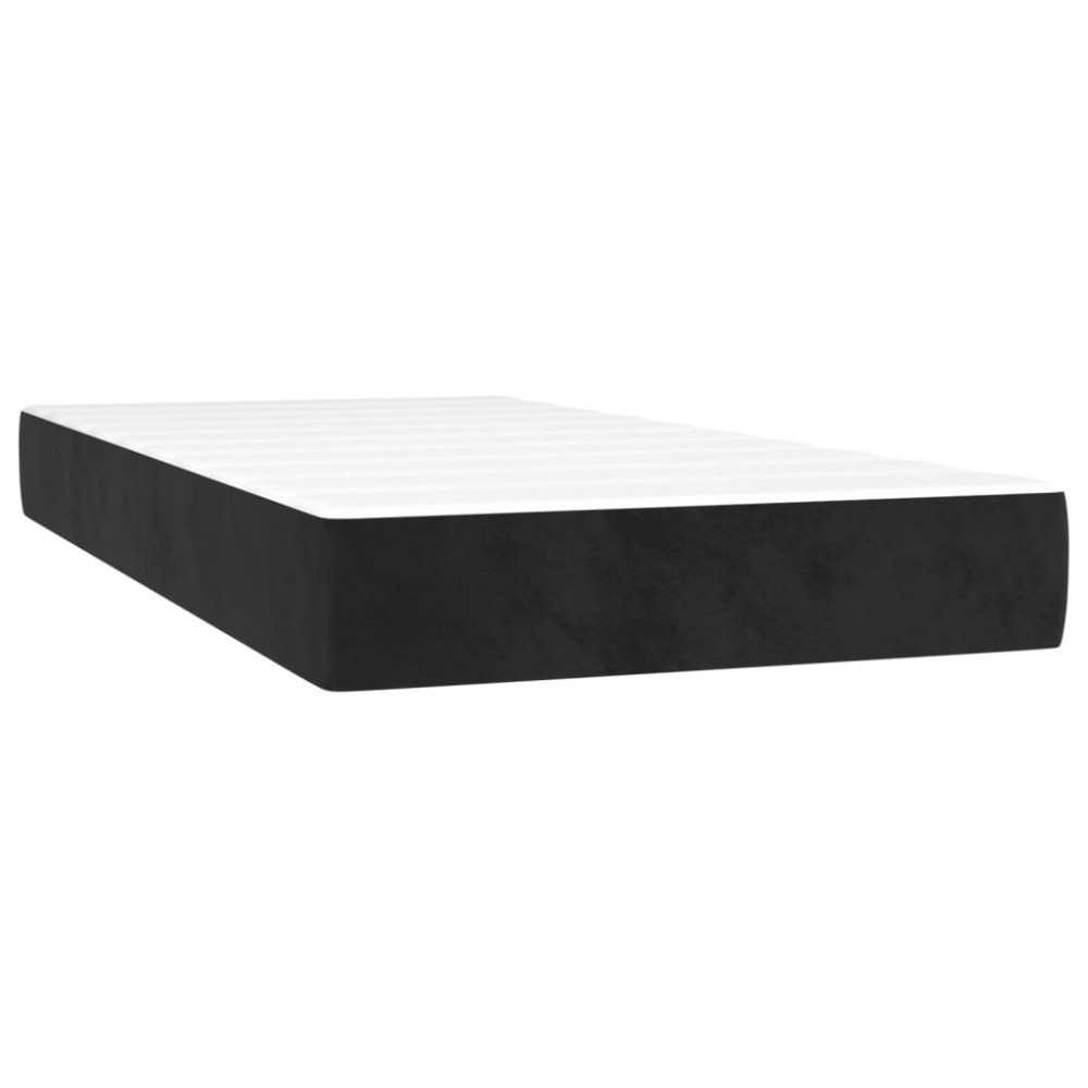 vidaXL Στρώμα με Pocket Springs Μεσαίας Σκληρότητας Μαύρο 80 x 200 x 20 εκ. Βελούδινο