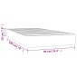 vidaXL Στρώμα με Pocket Springs Μαύρο 90x190x20 εκ. Υφασμάτινο