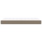 vidaXL Στρώμα με Pocket Springs Taupe 90x190x20 εκ. Υφασμάτινο