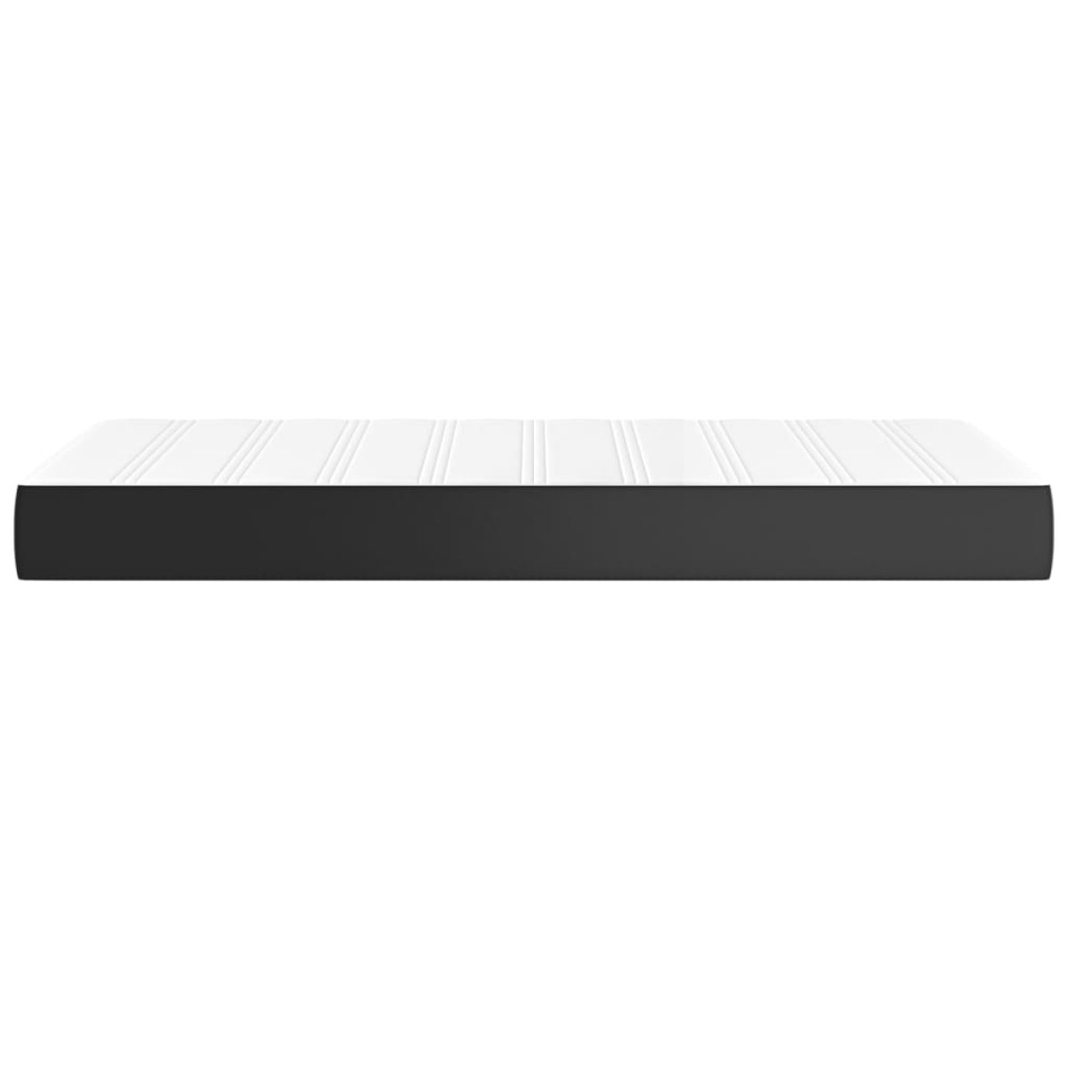 vidaXL Στρώμα με Pocket Springs Μαύρο 90x190x20 εκ. Συνθετικό Δέρμα
