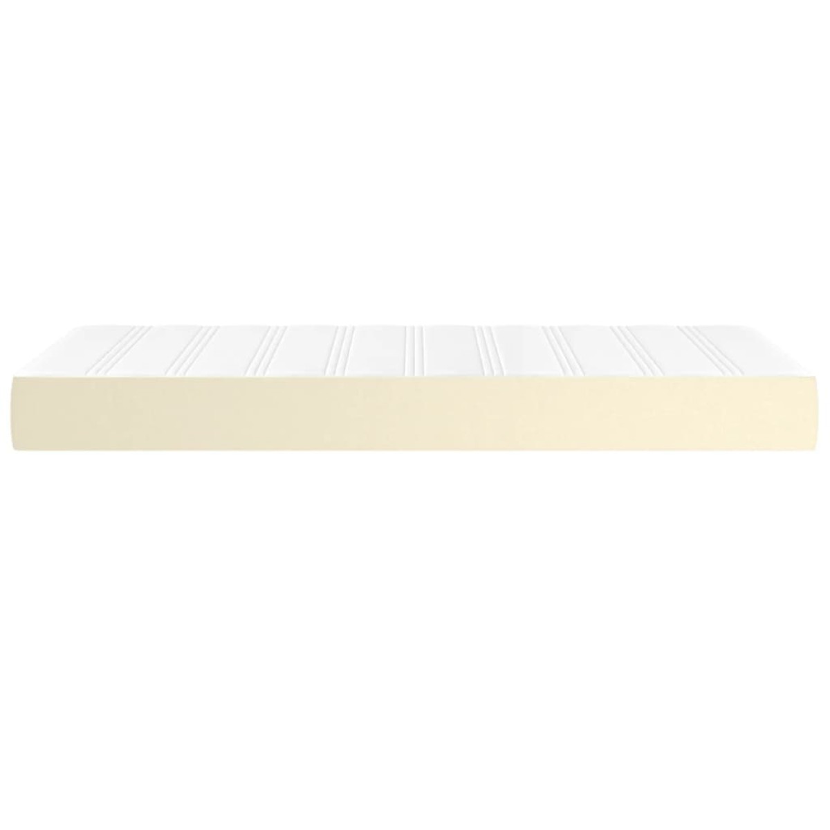 vidaXL Στρώμα με Pocket Springs Κρεμ 90x190x20 εκ. Συνθετικό Δέρμα
