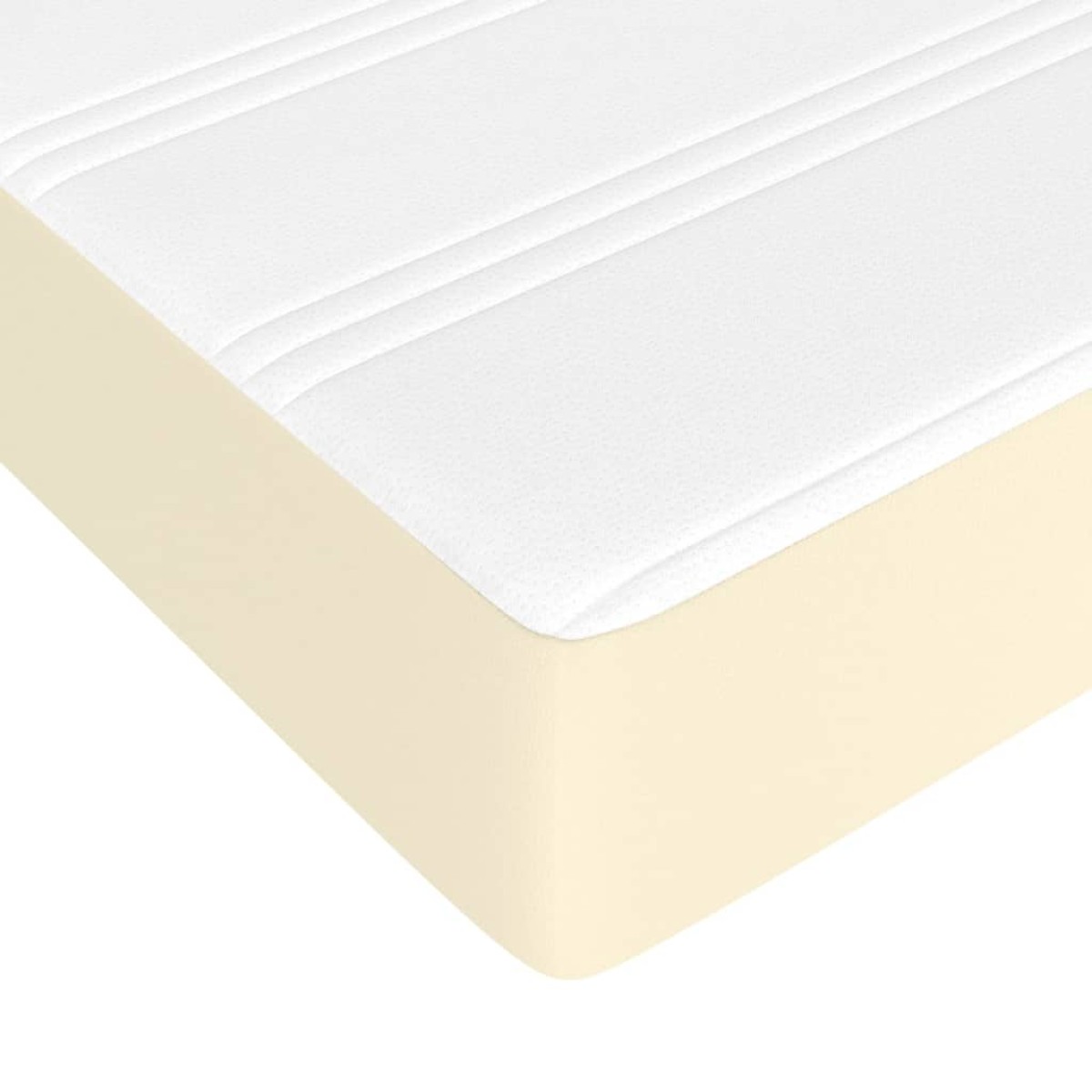 vidaXL Στρώμα με Pocket Springs Κρεμ 90x190x20 εκ. Συνθετικό Δέρμα