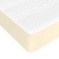 vidaXL Στρώμα με Pocket Springs Κρεμ 90x190x20 εκ. Συνθετικό Δέρμα