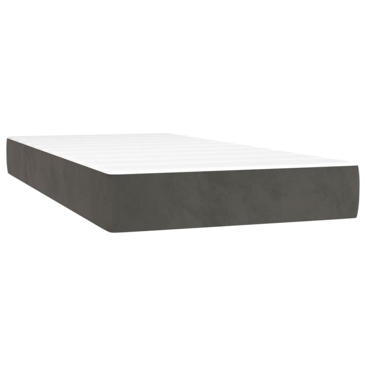 vidaXL Στρώμα με Pocket Springs Σκούρο Γκρι 90x190x20 εκ. Βελούδινο