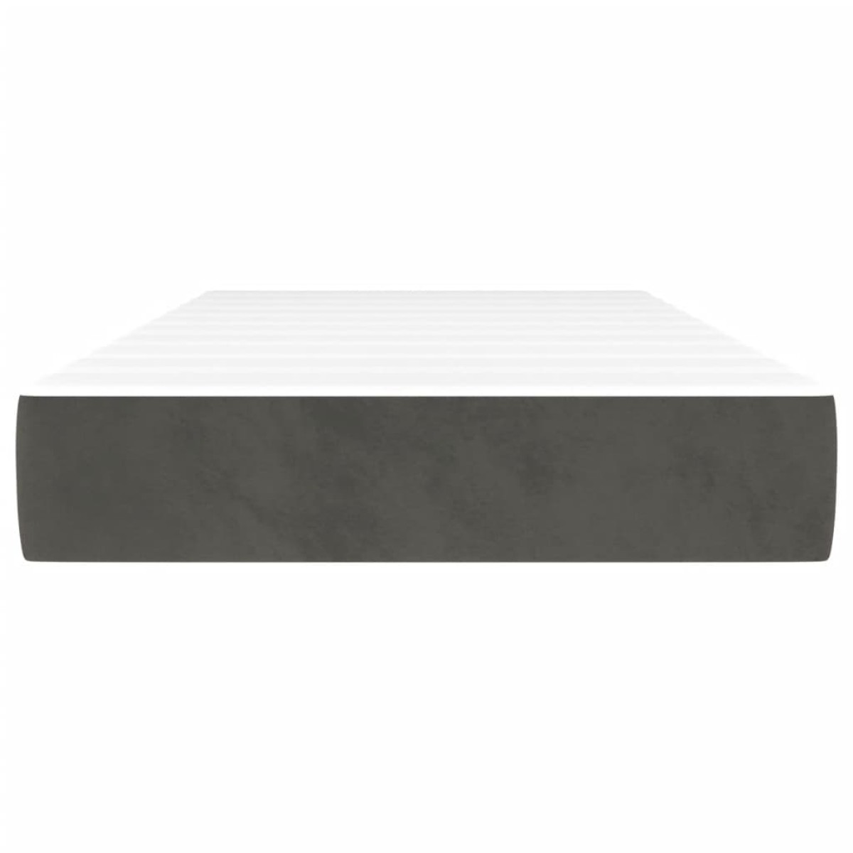 vidaXL Στρώμα με Pocket Springs Σκούρο Γκρι 90x190x20 εκ. Βελούδινο