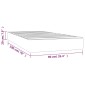 vidaXL Στρώμα με Pocket Springs Σκούρο Γκρι 90x190x20 εκ. Βελούδινο