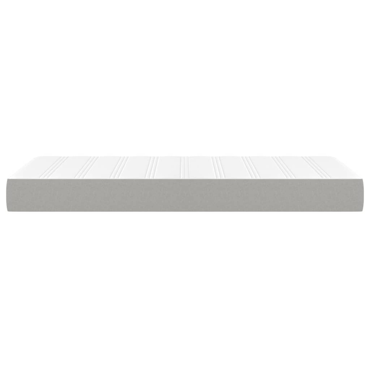 vidaXL Στρώμα με Pocket Springs Ανοιχτό Γκρι 90x200x20 εκ. Υφασμάτινο