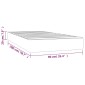 vidaXL Στρώμα με Pocket Springs Μαύρο 90x200x20 εκ. Υφασμάτινο