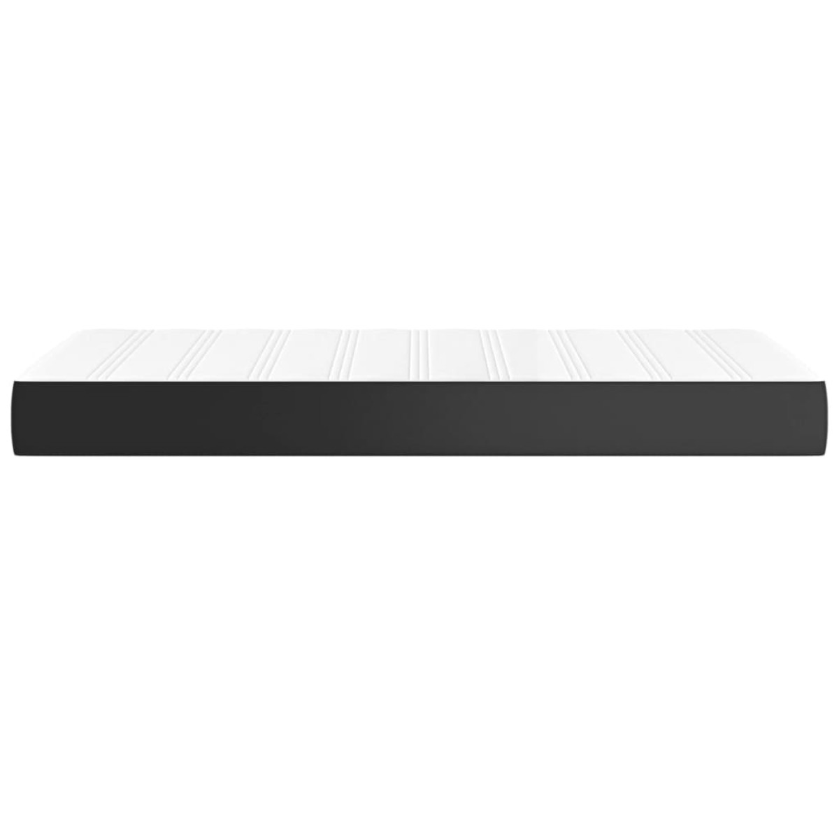 vidaXL Στρώμα με Pocket Springs Μαύρο 90x200x20 εκ. Συνθετικό Δέρμα