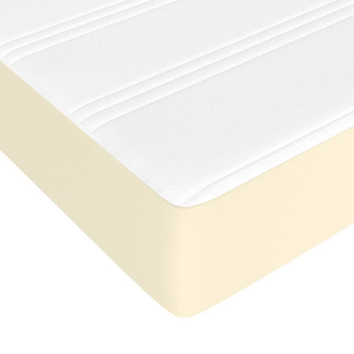 vidaXL Στρώμα με Pocket Springs Κρεμ 90x200x20 εκ. Συνθετικό Δέρμα
