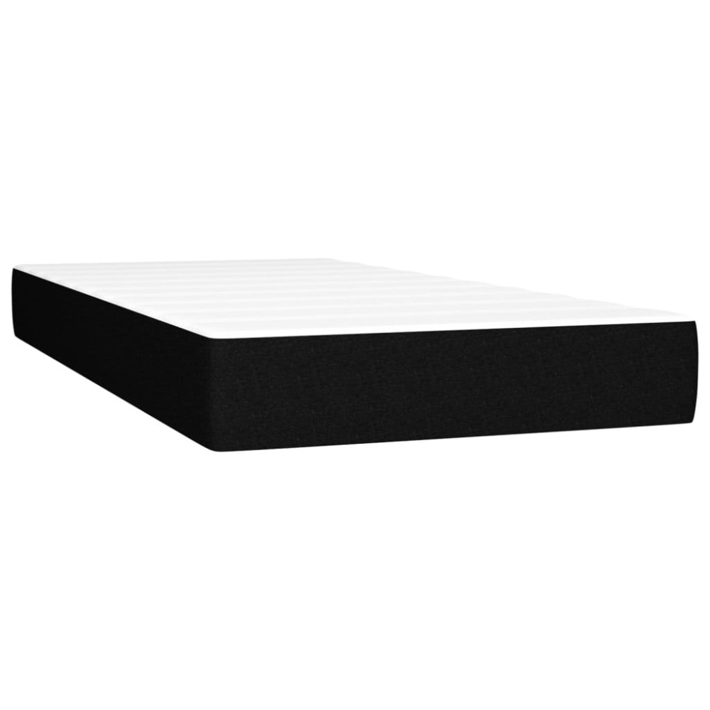 vidaXL Στρώμα με Pocket Springs Μεσαίας Σκληρότητας Μαύρο 100x200x20 εκ. Υφασμάτινο