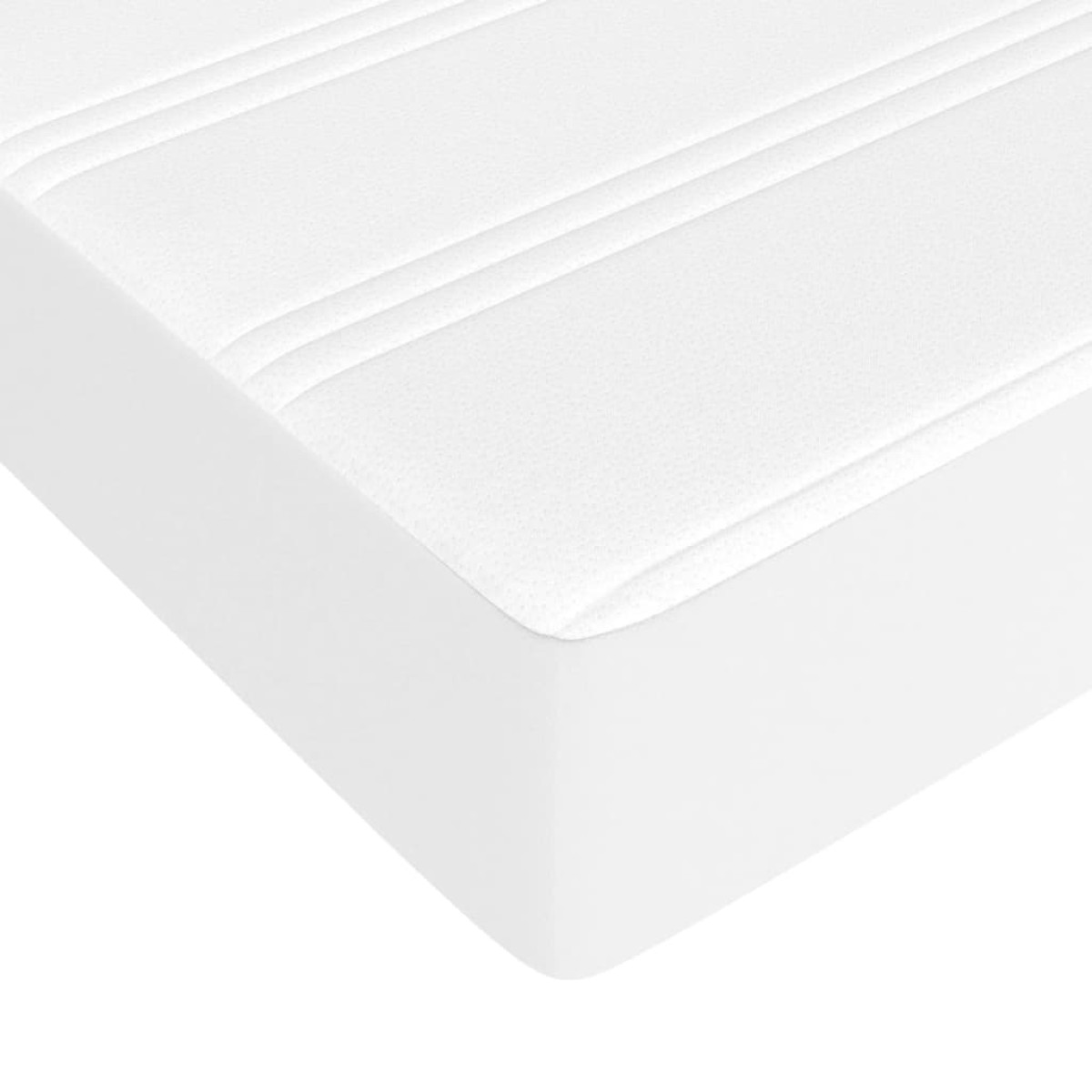 vidaXL Στρώμα με Pocket Springs Λευκό 100x200x20 εκ. Συνθετικό Δέρμα