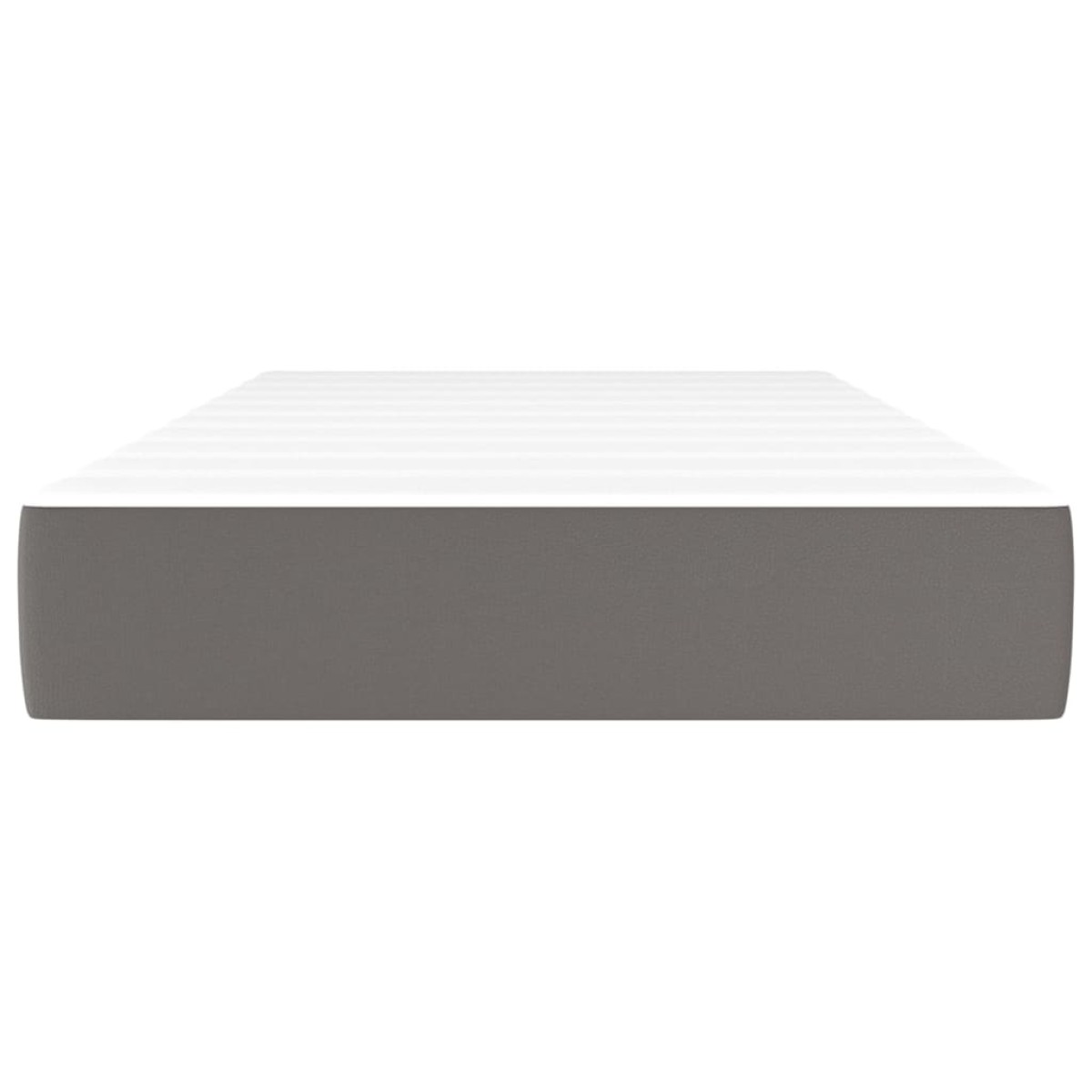 vidaXL Στρώμα με Pocket Springs Γκρι 100x200x20 εκ. Συνθετικό Δέρμα