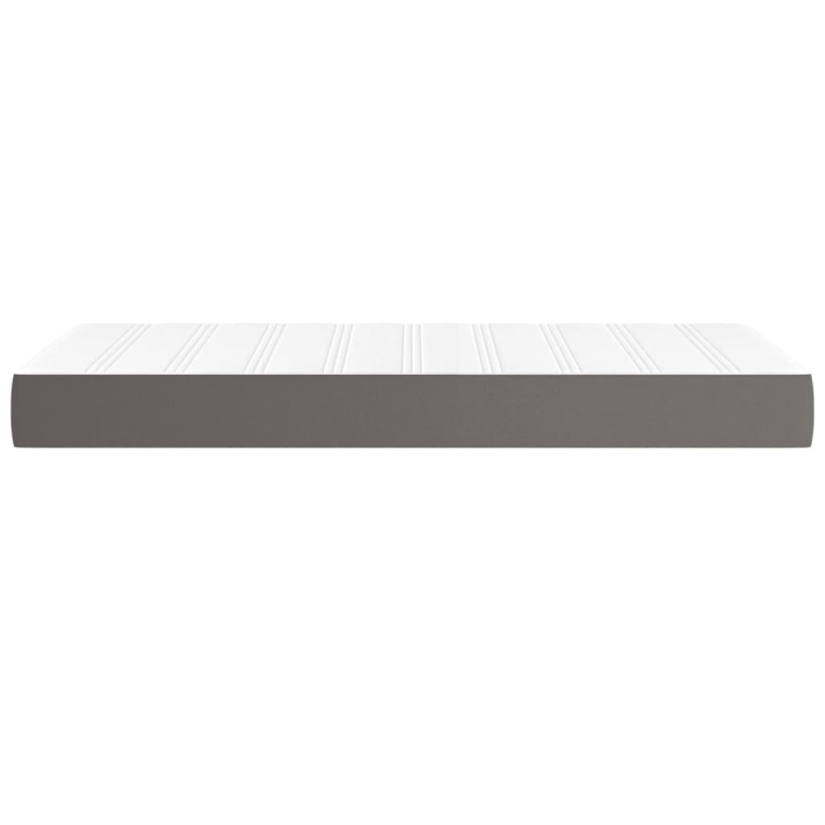 vidaXL Στρώμα με Pocket Springs Γκρι 100x200x20 εκ. Συνθετικό Δέρμα