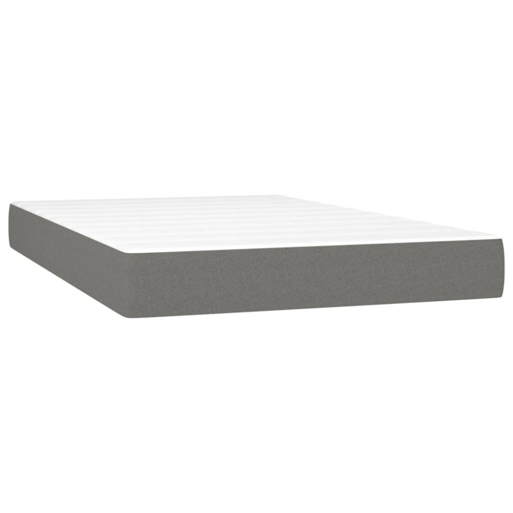 vidaXL Στρώμα με Pocket Springs Μεσαίας Σκληρότητας Σκούρο Γκρι 120x200x20 εκ. Υφασμάτινο