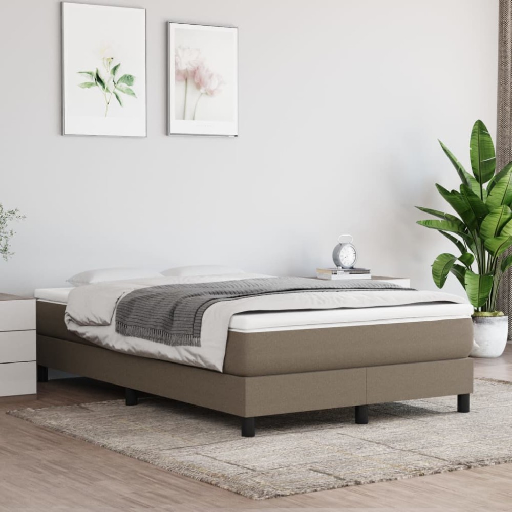 vidaXL Στρώμα με Pocket Springs Μεσαίας Σκληρότητας Taupe 120x200x20 εκ. Υφασμάτινο