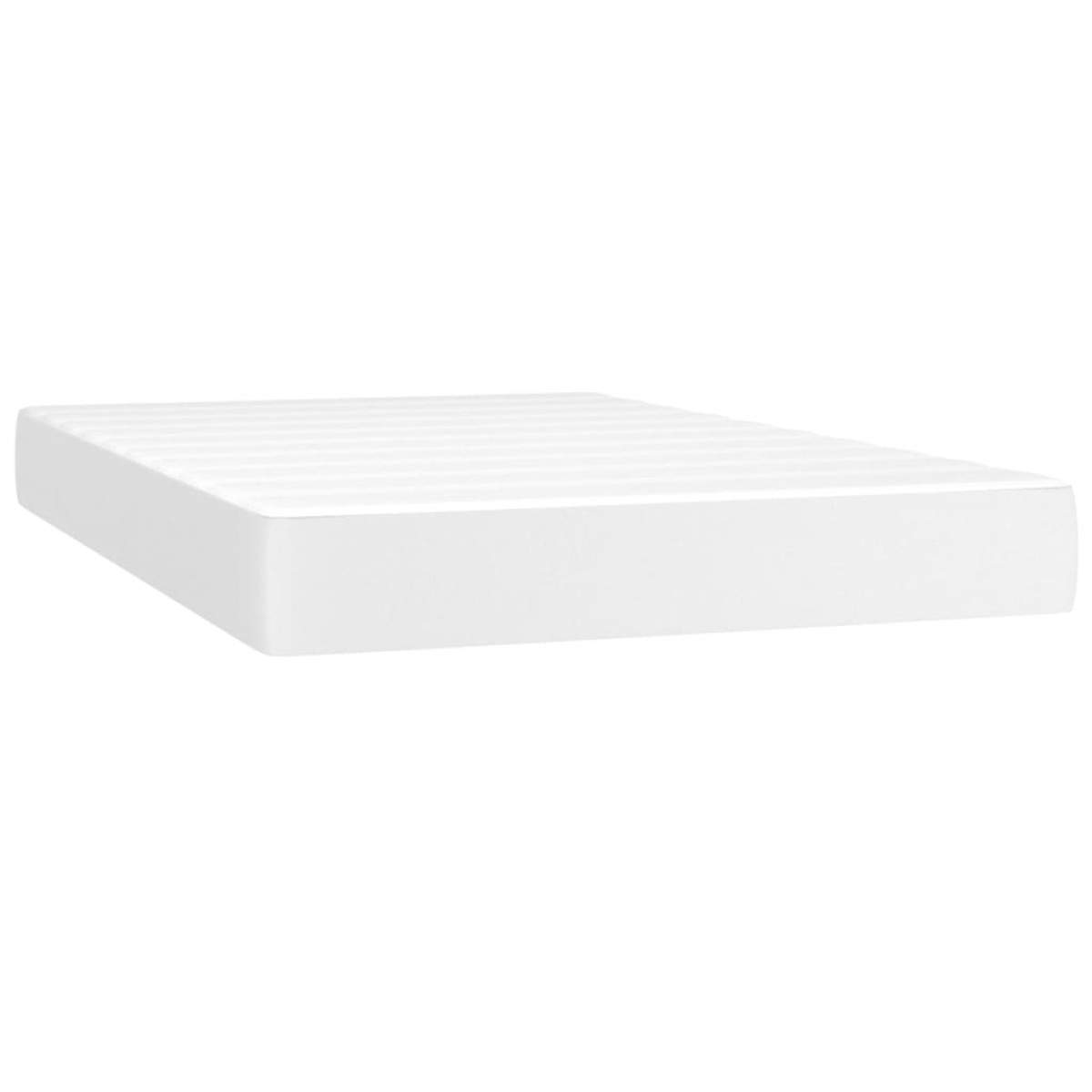 vidaXL Στρώμα με Pocket Springs Λευκό 120x200x20 εκ. Συνθετικό Δέρμα