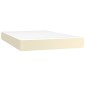 vidaXL Στρώμα με Pocket Springs Κρεμ 120x200x20 εκ. Συνθετικό Δέρμα