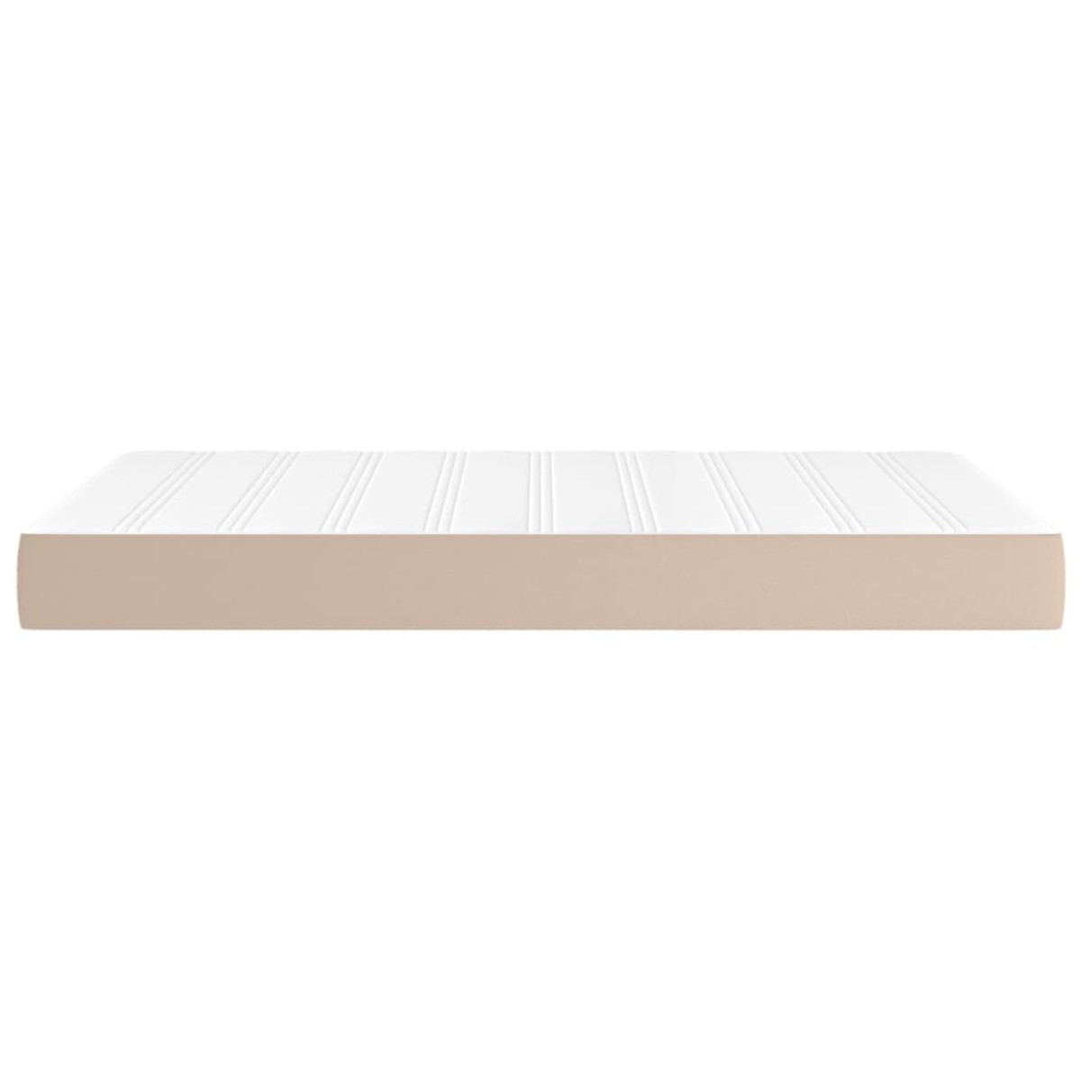 vidaXL Στρώμα με Pocket Springs Καπουτσίνο 120x200x20 εκ. Συνθ. Δέρμα