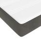 vidaXL Στρώμα με Pocket Springs Σκούρο Γκρι 120x200x20 εκ. Βελούδινο